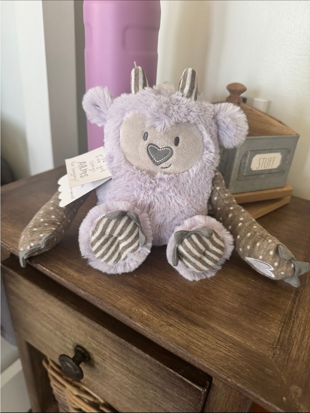 DEMDACO  “GROWL PAL” PURPLE FURRY STUFFED ANIMAL  2023  RARE